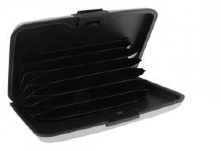 Plånbok med 6st kortfack, RFID-Skydd, Silver