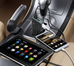 Technaxx Bilhållare för smartphones + Billaddare med 4x USB-port (TE08)