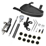 Cykelväska med reparationssats, 7st tillbehör, Svart