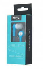 Setty hörlurar, in-ear, 3,5mm, Blå