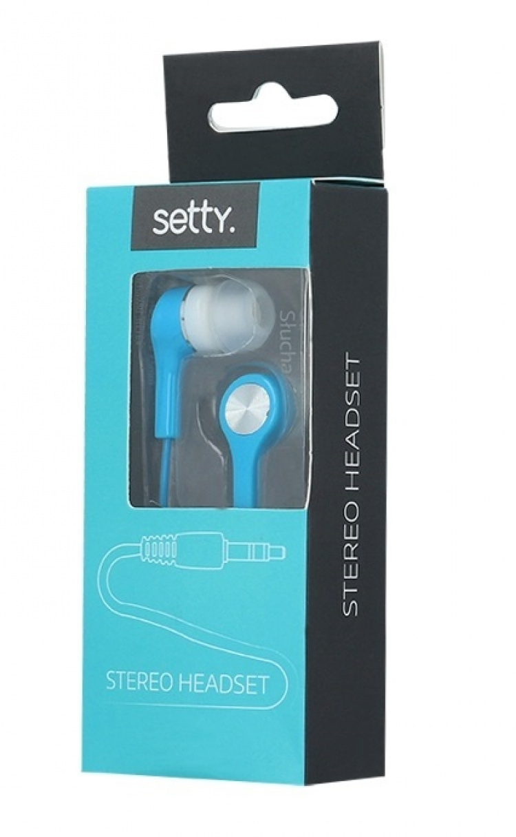 Setty hörlurar, in-ear, 3,5mm, Blå