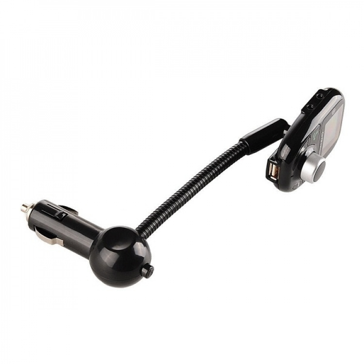 FM-sändare med Bluetooth-handsfree och billaddare, Svart FM-sändare med Bluetooth-handsfree och billaddare, Svart