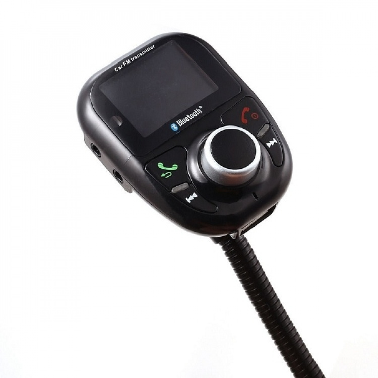 FM-sändare med Bluetooth-handsfree och billaddare, Svart FM-sändare med Bluetooth-handsfree och billaddare, Svart