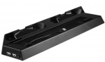 Vertikalt stativ med kylfläktar, laddningsstationer, USB-hub, Playstation 4 Slim Vertikalt stativ med kylfläktar, laddningsstationer, USB-hub, Playstation 4 Slim