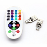 2-pack LED dekorationsljus, T10, RGB