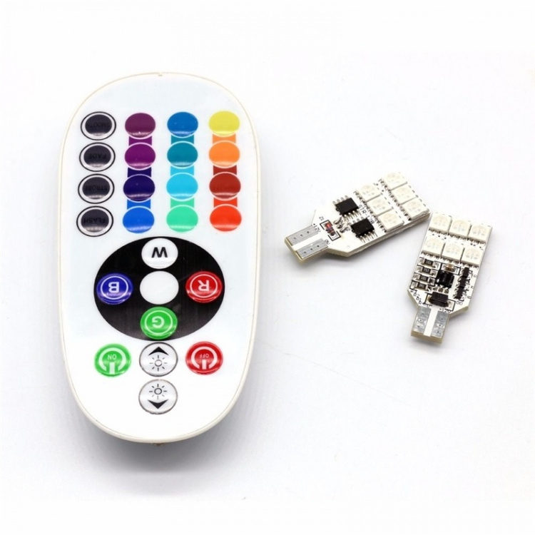 2-pack LED dekorationsljus, T10, RGB