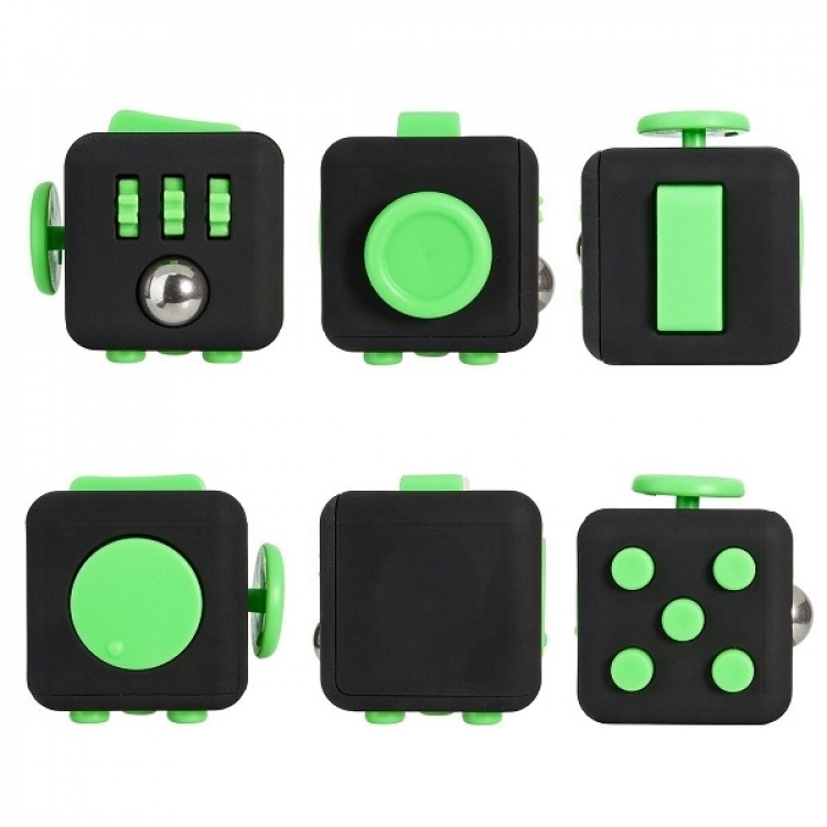 Fidget Cube, Svart/Grön