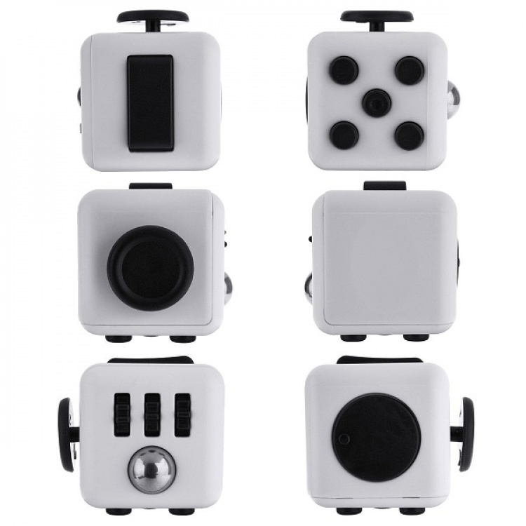Fidget Cube, Vit/Svart