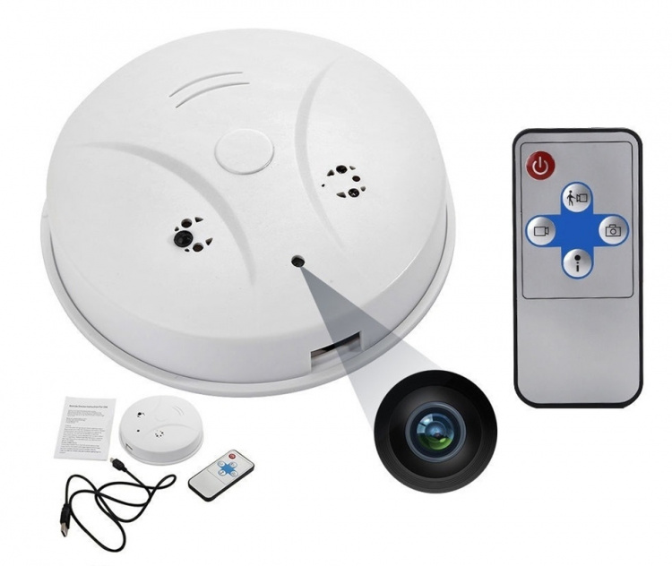HD Spionkamera, Brandvarnare, Rörelsesensor