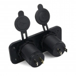 Extra uttag till bil, båt, husbil, 12V och 2xUSB 1A, 2,1A