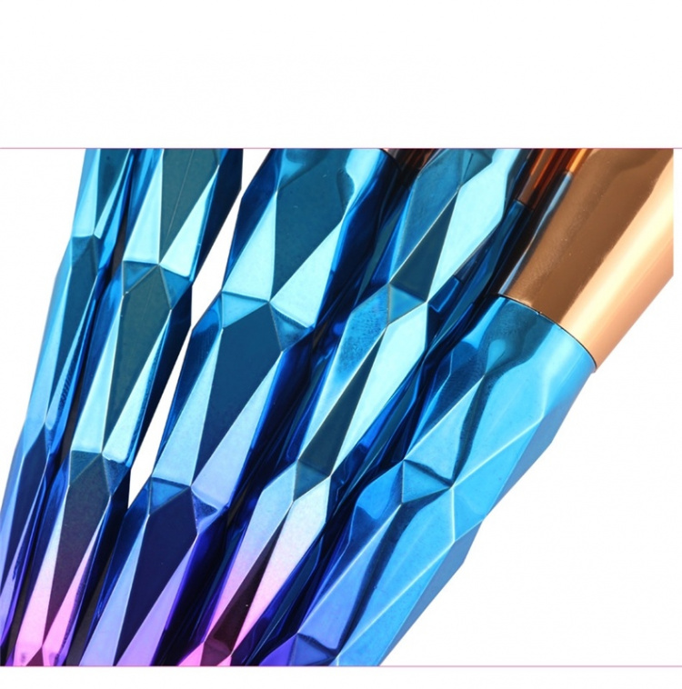 Professionella skonsamma sminkborstar 7-Pack, Diamant