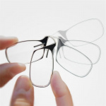 Läsglasögon utan skalmar med fodral, +2,50