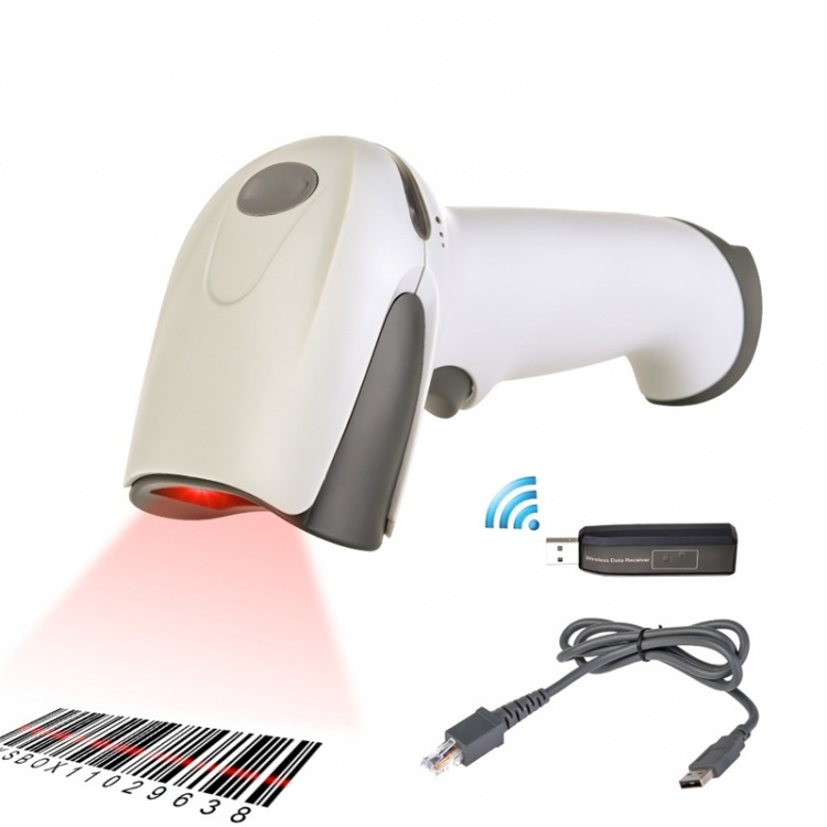 Bluetooth streckkodsläsare - Laser Barcode Scanner, Grå