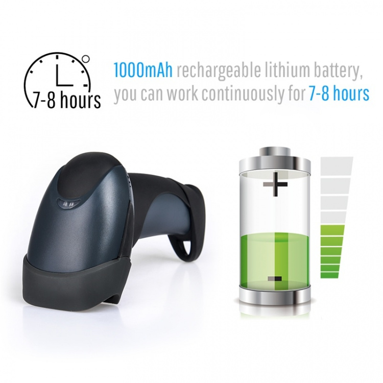 Bluetooth streckkodsläsare - Laser Barcode Scanner, Svart (TD2023) Bluetooth streckkodsläsare - Laser Barcode Scanner, Svart (TD2023)