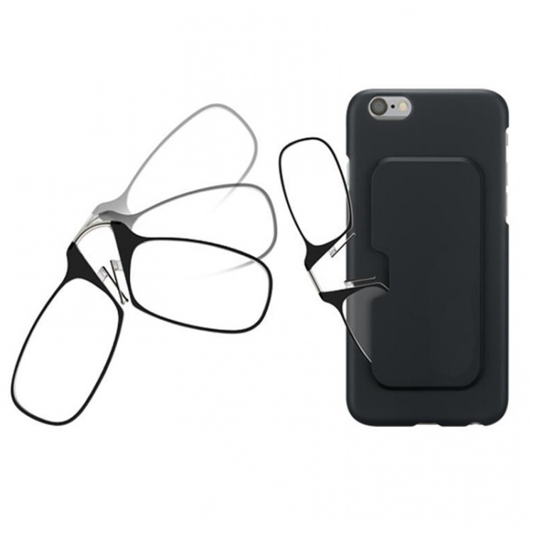 Läsglasögon utan skalmar med fodral, +1,50