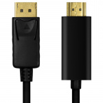 LogiLink DisplayPort 1.2 -> HDMI 1.4 4K 2m Svart LogiLink DisplayPort 1.2 -> HDMI 1.4 4K 2m Svart