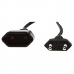 LogiLink Förlängningskabel Ojordad Euro CEE 7/16 3m Svart