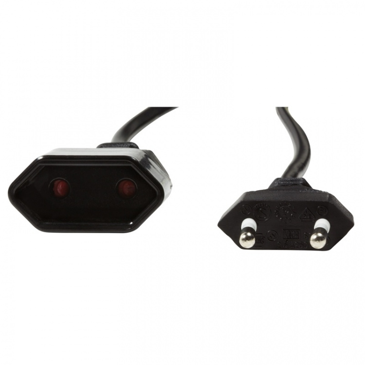 LogiLink Förlängningskabel Ojordad Euro CEE 7/16 3m Svart