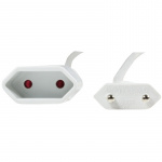 LogiLink Förlängningskabel Ojordad Euro Vit 3m