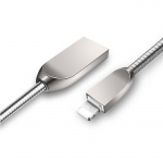 Lightning kabel, Metallklädd, 1 meter