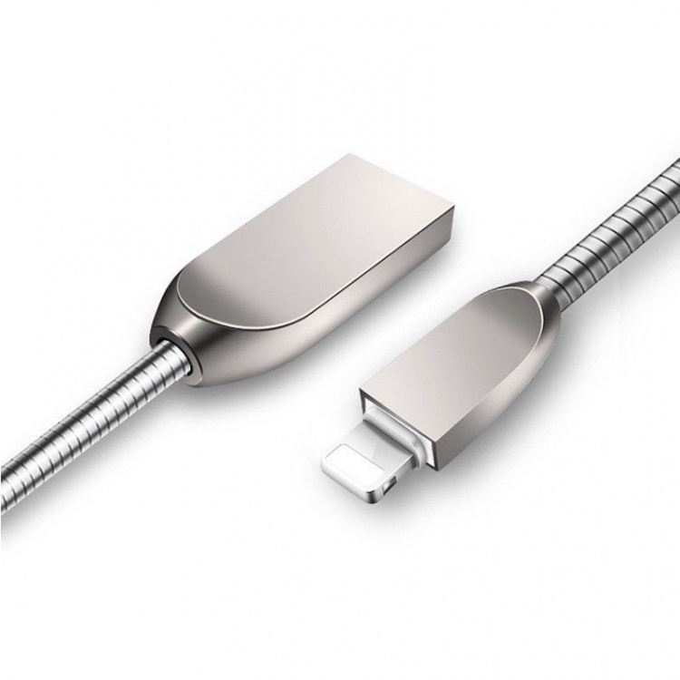 Lightning kabel, Metallklädd, 1 meter