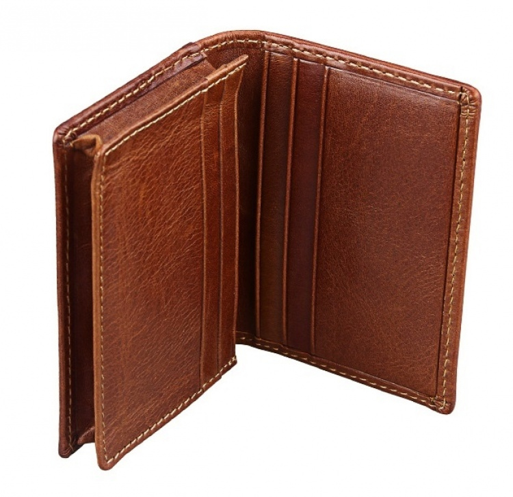 Plånbok RFID säker, Brun - Skyddar mot skimning