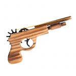 Gummibandsrevolver i trä