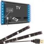 LED-strip RGB bakgrundsbelysning till TV med fjärrkontroll, 2x50cm LED-strip RGB bakgrundsbelysning till TV med fjärrkontroll, 2x50cm