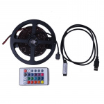 LED-strip, RGB med fjärrkontroll & USB - 3 Meter