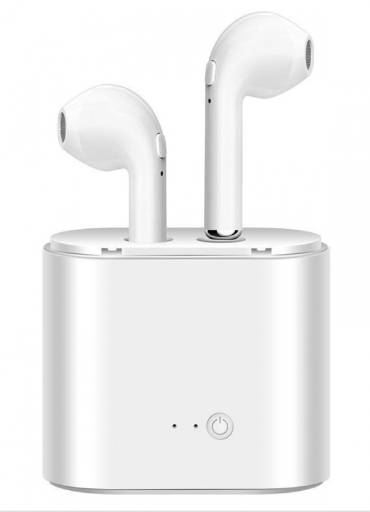 i7S Twins Wireless Earbuds Bluetooth Hörlurar + Strömbox - Vit i7S Twins Wireless Earbuds Bluetooth Hörlurar + Strömbox - Vit