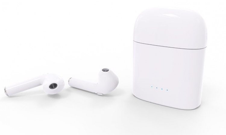 i7S Twins Wireless Earbuds Bluetooth Hörlurar + Strömbox - Vit i7S Twins Wireless Earbuds Bluetooth Hörlurar + Strömbox - Vit
