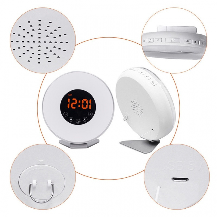 LED-alarmklocka med wakeup och flera olika ljuslägen