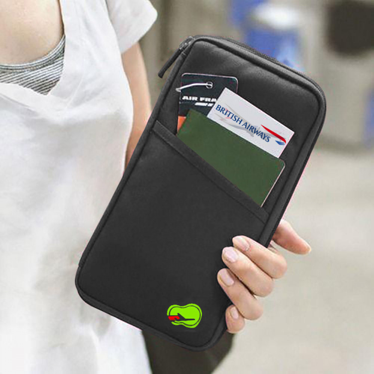 Reseplånbok för pass och resedokument, svart Reseplånbok för pass och resedokument, svart