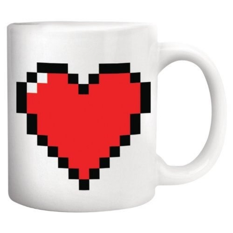 Värmeskiftande mugg - Pixel Hjärta Värmeskiftande mugg - Pixel Hjärta