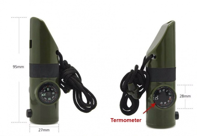 Grön Visselpipa med 7 funktioner Grön Visselpipa med 7 funktioner