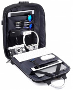 Inbrottsäker ryggsäck med kodlås, svart, 16,5