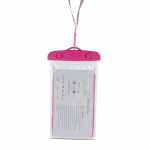 Vattentät väska för kameror & mobiler, självlysande, rosa