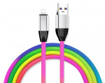 Lightning Textilkabel 1 m, Regnbågens färger