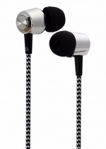 Hörlurar In-Ear med tygkabel, Svart Hörlurar In-Ear med tygkabel, Svart