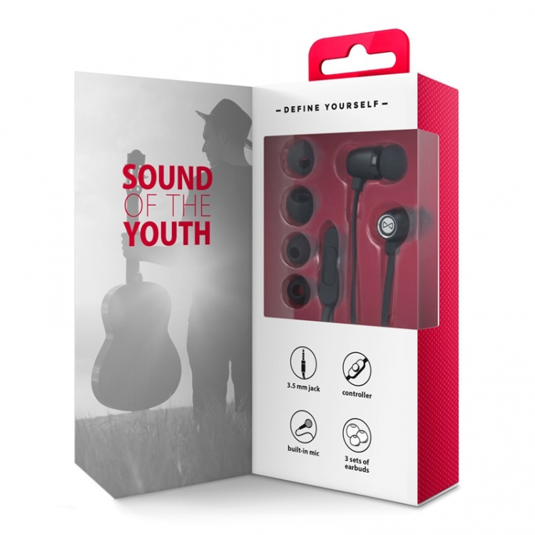 Forever - Hörlurar In-Ear MSE-100, Svart Forever - Hörlurar In-Ear MSE-100, Svart