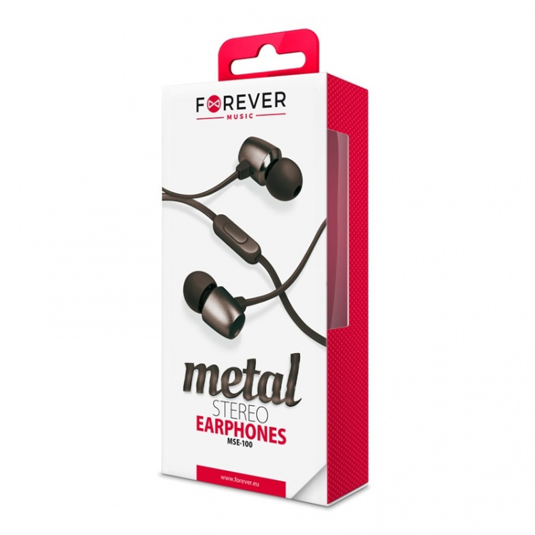 Forever - Hörlurar In-Ear MSE-100, Svart Forever - Hörlurar In-Ear MSE-100, Svart