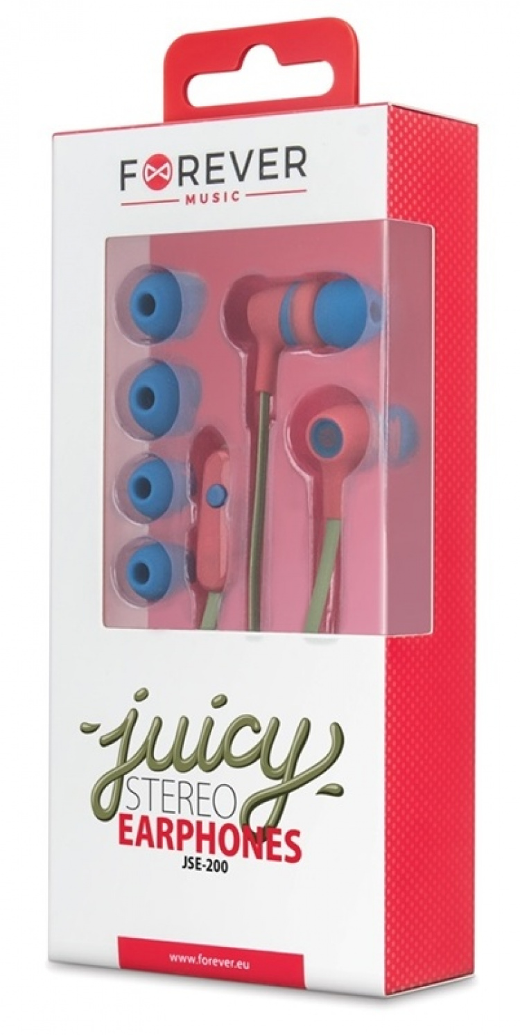 Forever Juicy, flerfärgade In-Ear hörlurar, JSE-200