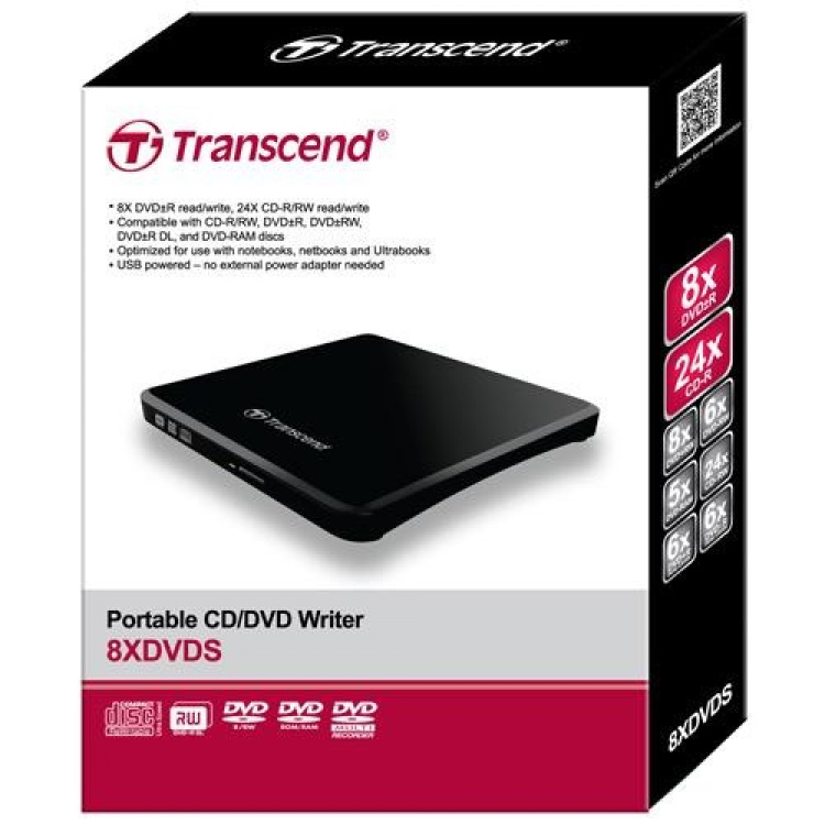 Transcend Extern Slim CD/DVD Brännare