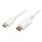 LogiLink DisplayPort 1.1 till HDMI 1.4 4K/30 Hz Kabel 2m Vit