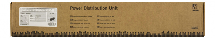 DELTACO Grenuttag, 8xCEE 7/4, 1xCEE 7/7, 2m kabel, svart (GT-8529)