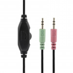 DELTACO headset, sluten, 32 Ohm, 2,3m kabel, svart (HL-43)