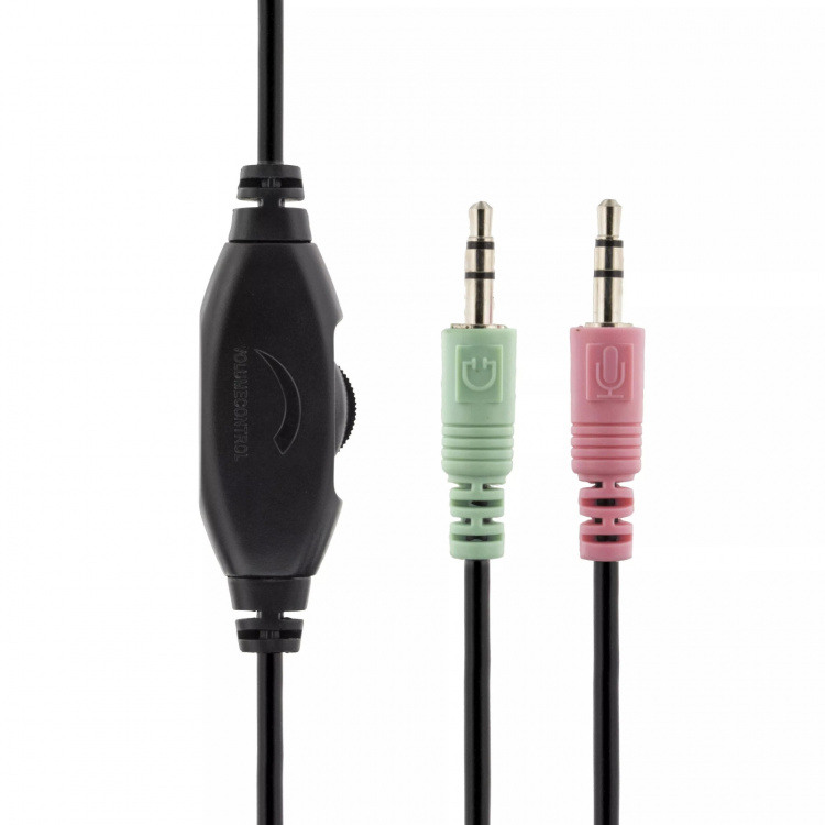 DELTACO headset, sluten, 32 Ohm, 2,3m kabel, svart (HL-43)