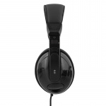 DELTACO hörlurar med volymkontroll 2,5m kabel, svart (HL-51)