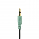 DELTACO hörlurar med volymkontroll 2,5m kabel, svart (HL-51)