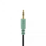 DELTACO hörlurar med volymkontroll 2,5m kabel, svart (HL-51)